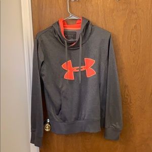 Under armour Grey and orange hoodie